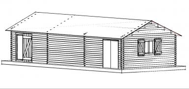 Photo supplémentaire Garage en bois + bureau de travail 60 m²