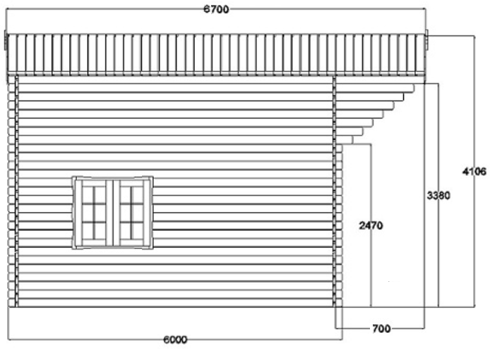 Plan de coté Chalet Habitable Annecy 30m² +mezzanine 15m²