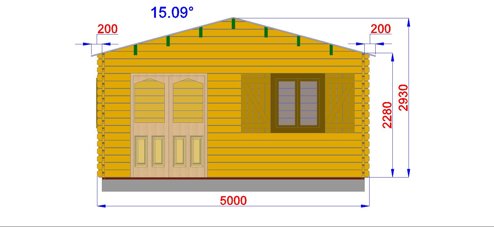 Plan de coté Chalet Habitable Annecy - 30m²